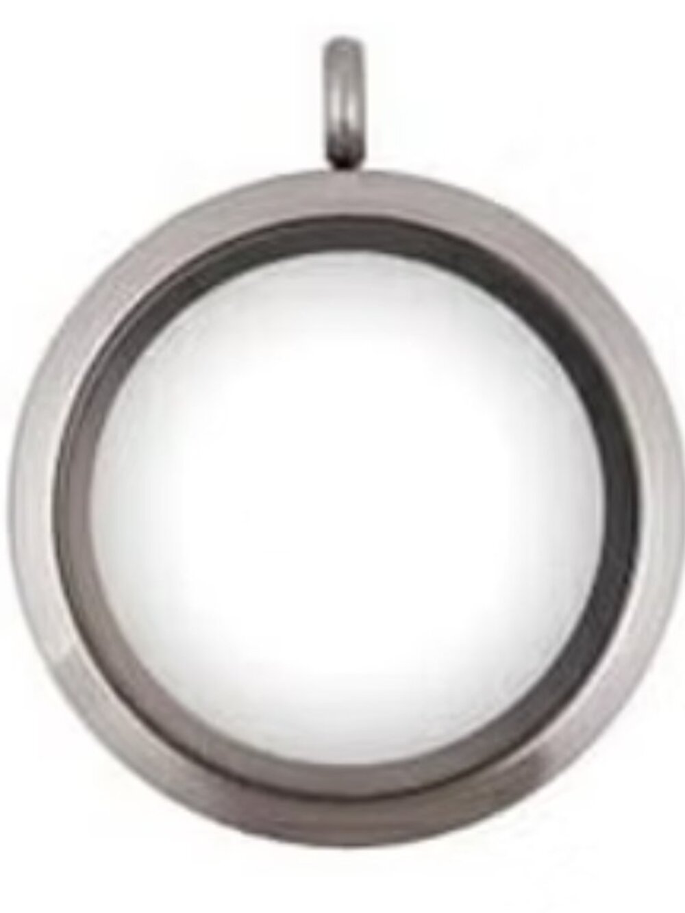 NIB Origami Owl LK1012 Large Silver Hinged Living Locket Retired Charm Holder